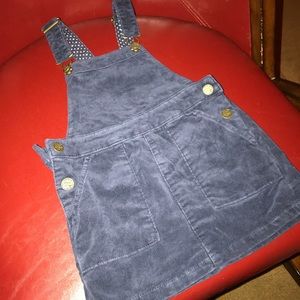 H&M navy overalls skirt